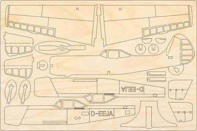 YAK50 Flugzeugmodell Bausatz aus Holz