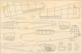 Flin 226 Trenner Modellflugzeug Bausatz aus Holz zum Zusammenbauen