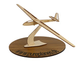 Scheibe Zugvogel 3b Segelflugzeug Modell aus Holz auf einem Ständer